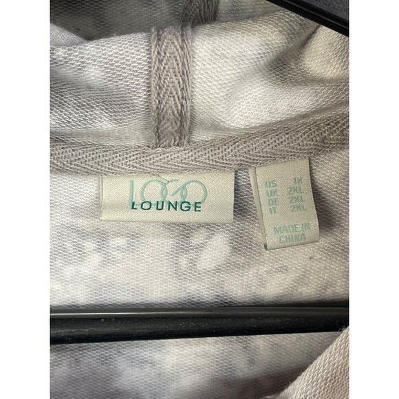 LOGO Lounge Womens Hooded Jacket 1X‎ Tie-Dye Style With Zipper Closure - Picture 3 of 16
